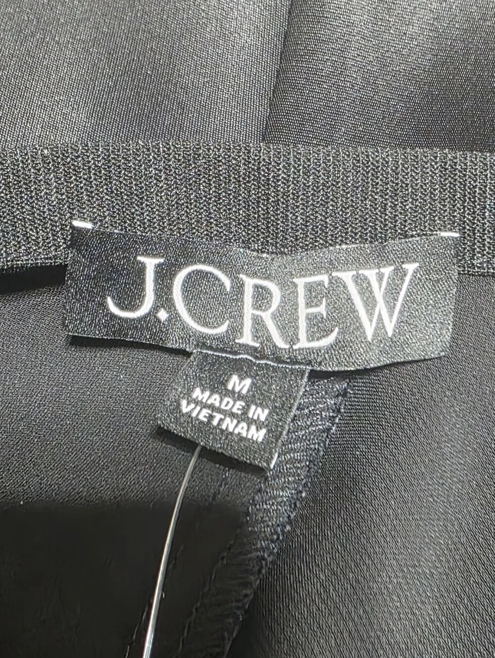 NWT J.CREW BLACK SATIN BIAS CUT SLIP SKIRT SZ M